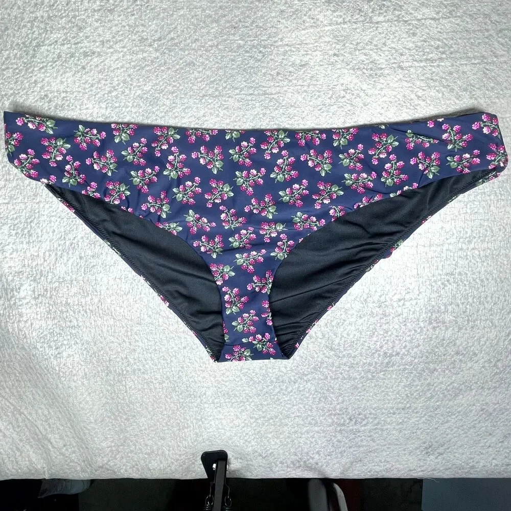 J.Crew‎ Hipster Bikini Bottom In Twilight Berry For Women Size 3X NEW BE726 NAV